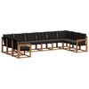 vidaXL Ensemble de canap&eacute;s d'ext&eacute;rieur 10 pcs Naturel et Noir