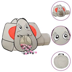 vidaXL Tente de jeu pour enfants 250 balles &Eacute;l&eacute;phant Gris 174x86x101cm