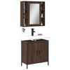 vidaXL Ensemble de meubles de salle de bain 2 pcs Ch&ecirc;ne marron