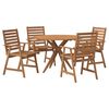 vidaXL Ensemble &agrave; manger de jardin 5 pcs Bois d'acacia solide