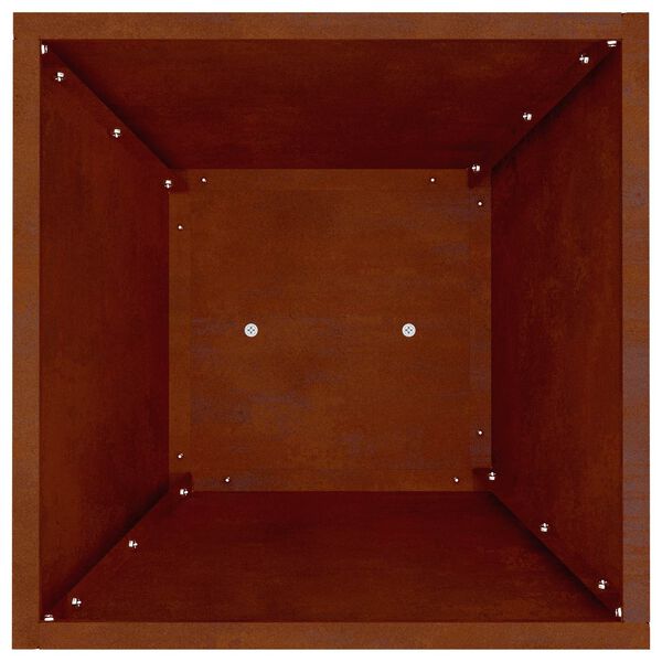 vidaXL Jardini&egrave;re &agrave; pilier Argent 35 x 35 x 73 cm Acier patin&eacute;