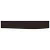 vidaXL &Eacute;tag&egrave;re murale marron fonc&eacute; 60x10x4 cm bois ch&ecirc;ne massif trait&eacute;