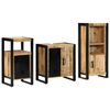vidaXL Ensemble de mobilier de salle de bain 3 pi&egrave;ces Marron et Noir