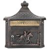 vidaXL Bo&icirc;te aux lettres murale avec stockage Bronze 40,5 x 16 x 45 cm