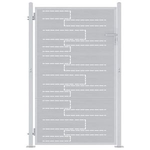 vidaXL Porte de Jardin 85 x 120 cm Acier inoxydable Verrouillable