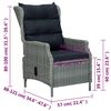 vidaXL Ensemble &agrave; manger de jardin 7 pcs Gris clair