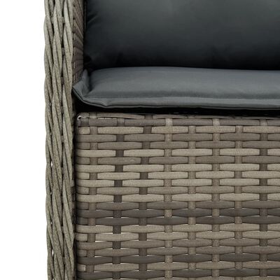 vidaXL Ensemble à manger de jardin 5 pcs coussins gris résine tressée