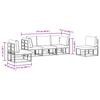 vidaXL Ensemble de canap&eacute; de jardin avec coussin 5 pcs Noir Aluminium