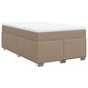 vidaXL Sommier &agrave; lattes de lit avec matelas Cappuccino 120x200 cm