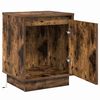 vidaXL Cabinet de chevet avec 2 pcs Ch&ecirc;ne fum&eacute; 39 x 34.5 x 50 cm