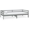 vidaXL Lit de repos avec matelas 90x200 cm Gris Bois de pin massif