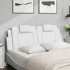 vidaXL Coussin de t&ecirc;te de lit Viana blanc 140 cm similicuir