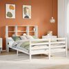 vidaXL Lit biblioth&egrave;que sans matelas blanc 120x190 cm bois pin massif