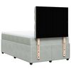vidaXL Sommier &agrave; lattes de lit et matelas Gris clair 120x200cm Velours