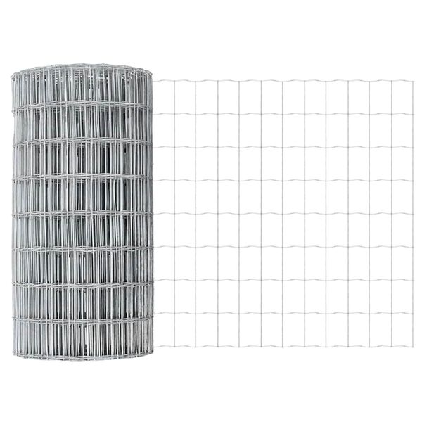 vidaXL Cl&ocirc;ture Euro 0,8 x 25 m Fer rev&ecirc;tu de PVC
