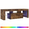 vidaXL Meuble TV avec lumi&egrave;res LED ch&ecirc;ne fum&eacute; 120x35x40 cm