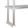 vidaXL Table de travail de cuisine avec &eacute;tag&egrave;re 120x60x145 cm Inox