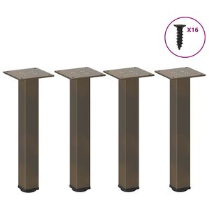 vidaXL Pieds de table basse 4 pi&egrave;ces Acier naturel 30-32 cm Acier