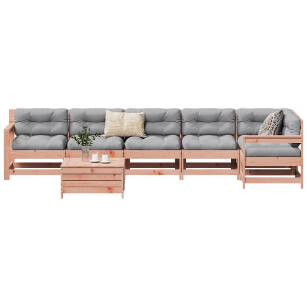 vidaXL Salon de jardin 7 pcs bois massif sapin de douglas