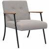 vidaXL fauteuil Gris clair Tissu ressemblant &agrave; de la laine boucl&eacute;e