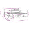 vidaXL Cadre de lit sans matelas 200x200 cm bois massif de pin