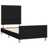 vidaXL Cadre de lit sans matelas noir 100x200 cm tissu
