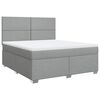 vidaXL Sommier &agrave; lattes de lit avec matelas Gris clair 180x200cm Tissu