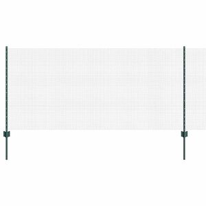 vidaXL Cl&ocirc;ture en fil soud&eacute; avec poteaux 10 x 1 m Acier galvanis&eacute; Vert