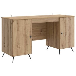 vidaXL Bureau Ch&ecirc;ne artisanal 142,5 x 50 x 75 cm Bois d'ing&eacute;nierie