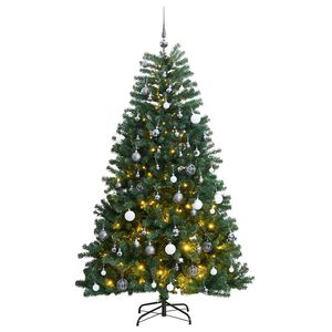 vidaXL Sapin de No&euml;l artificiel articul&eacute; 300 LED et boules 180 cm