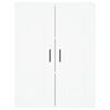 vidaXL Buffet haut Blanc 69,5x34x180 cm Bois d'ing&eacute;nierie
