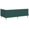 vidaXL Cadre de lit d'angle avec t&ecirc;te de lit Vert fonc&eacute; 90 cm x 190 cm