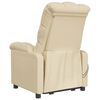 vidaXL Fauteuil de massage Crème Tissu