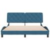 vidaXL Cadre de lit sans matelas bleu 160x200 cm velours