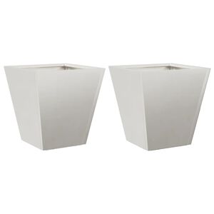 vidaXL Jardini&egrave;res 2 pcs 30x30x30 cm acier inoxydable