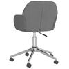 vidaXL Chaises pivotantes &agrave; manger lot de 2 Gris clair Tissu