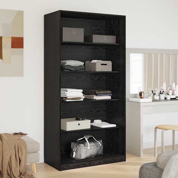 vidaXL Armoire Ch&ecirc;ne noir 100 x 50 x 200 cm Bois d'ing&eacute;nierie