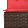 vidaXL Salon de jardin avec coussins 2pcs marron r&eacute;sine tress&eacute;e acacia