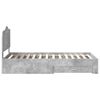 vidaXL Cadre de lit Gris b&eacute;ton 90 x 200 cm Bois d'ing&eacute;nierie