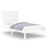 vidaXL Cadre de lit sans matelas blanc 75x190 cm bois massif