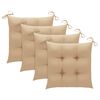 vidaXL Chaises pliables d'extérieur lot de 4 et coussins Bois d'acacia