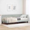 vidaXL Cadre de lit d'angle avec matelas 2 pcs Gris clair Velours