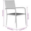 vidaXL Ensemble de salle &agrave; manger pour jardin 3 pcs Noir polyrotin