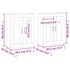 vidaXL Armoires murales 2 pcs ch&ecirc;ne fum&eacute; bois d'ing&eacute;nierie