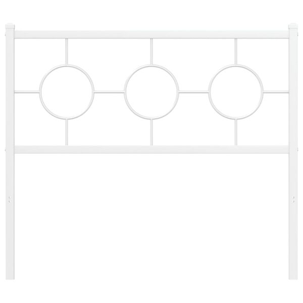vidaXL Tête de lit métal blanc 100 cm