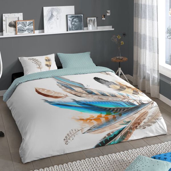 Good Morning Housse de couette FEATHER 240x200/220 cm Multicolore