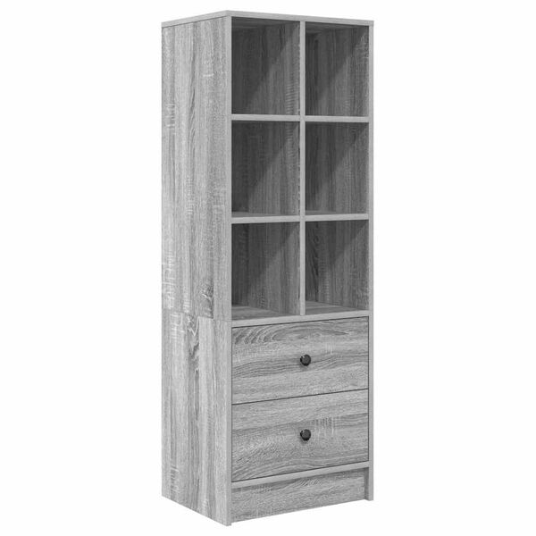 vidaXL Haut Armoire avec tiroir Gris Sonoma 45,5 x 34 x 127 cm