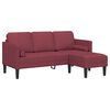 vidaXL Ensemble de Canap&eacute;s avec coussin 2 pcs Bordeaux Polyester
