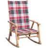 vidaXL Chaise &agrave; bascule avec coussin Bambou