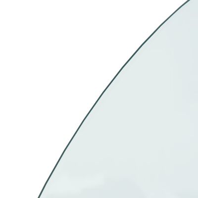 vidaXL Plaque de verre de cheminée Demi-rond 1200x600 mm